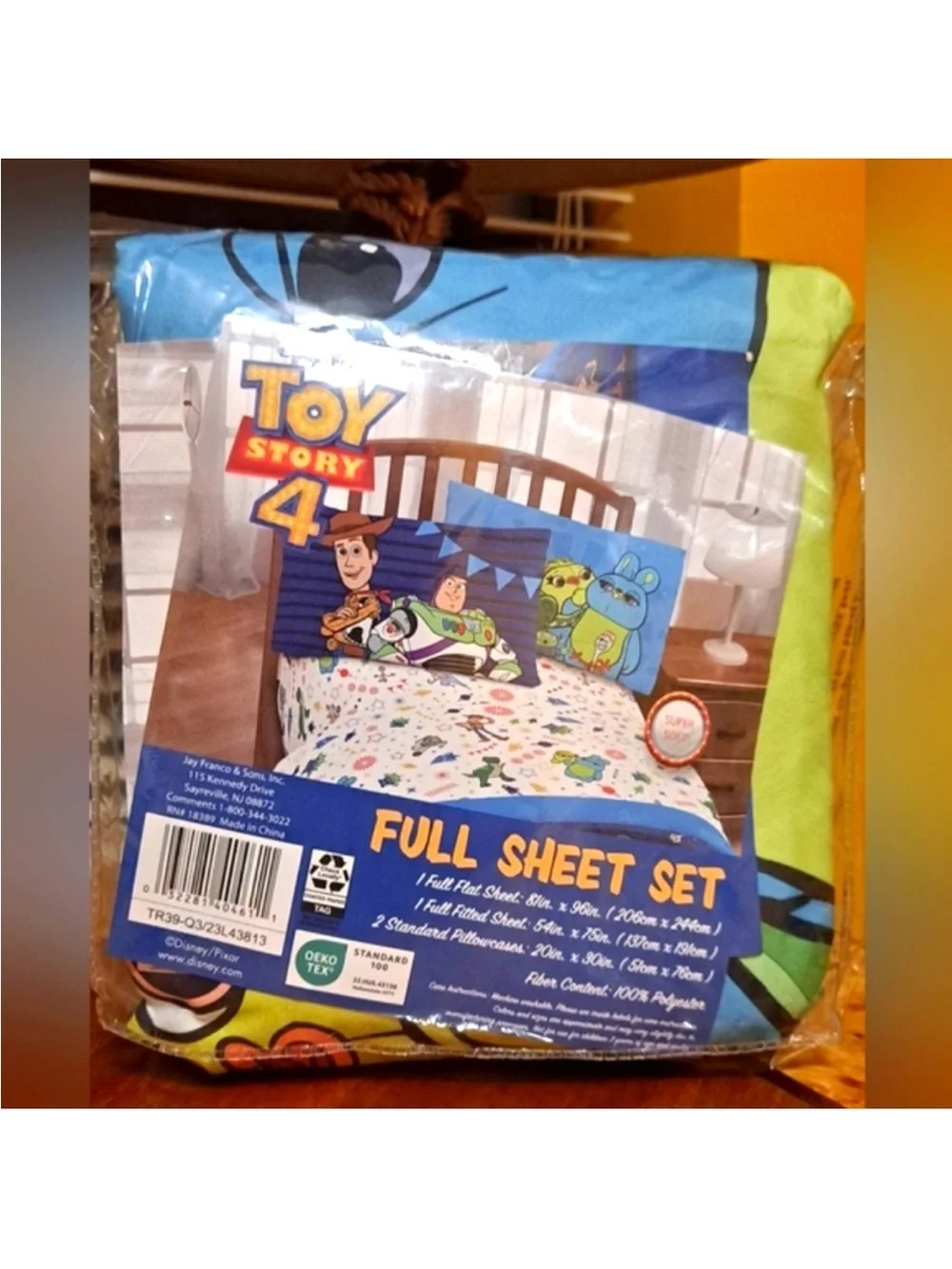 Disney Toy Story 4 Bedding Set - Blue & Lime Green